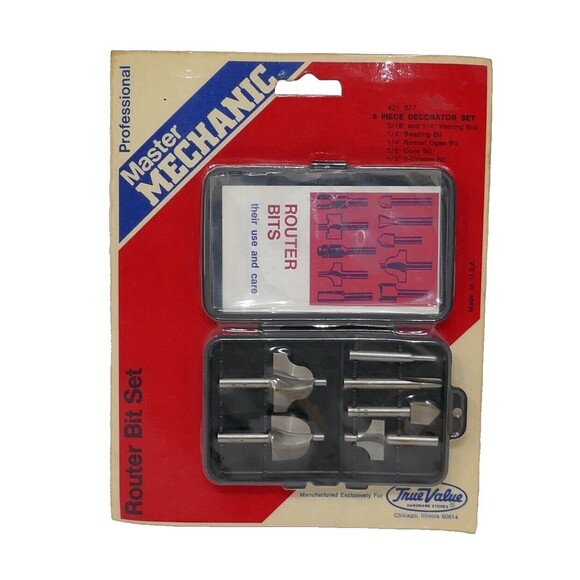 True Value Master Mechanic 6 Piece Router Bit Set NOS - Picture 1 of 6